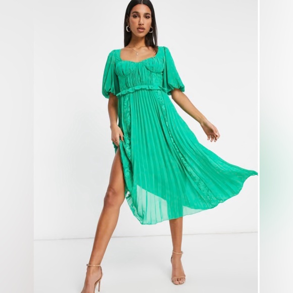 ASOS Emerald Dress New without tags - Picture 1 of 4